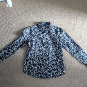 Apt. 9 Blue Floral Button-Up Shirt